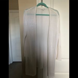 J Jill white linen/rayon duster
